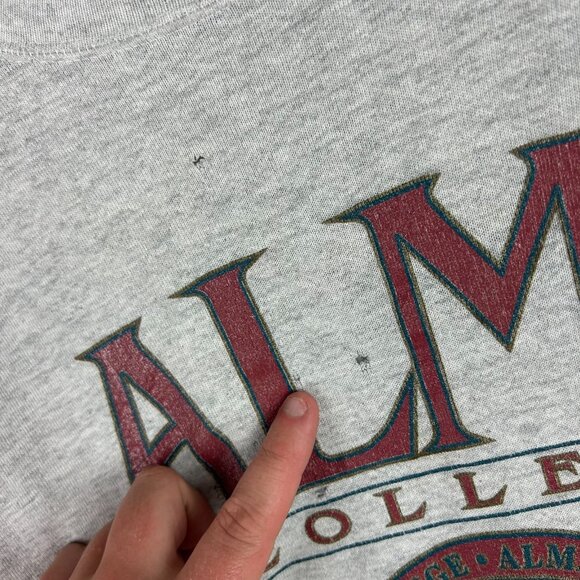 Alma College Vtg Crewneck Large USA Sweatshirt Graphic JanSport Michigan Worn - Picture 4 of 8